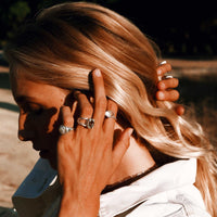 Silver Love Struck Mini Shell Ring
