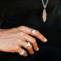Silver Love Struck Mini Shell Ring
