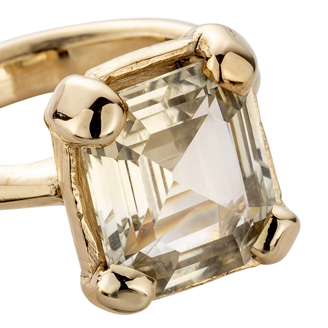 LUANA Gold Yellow Sapphire Claw Ring