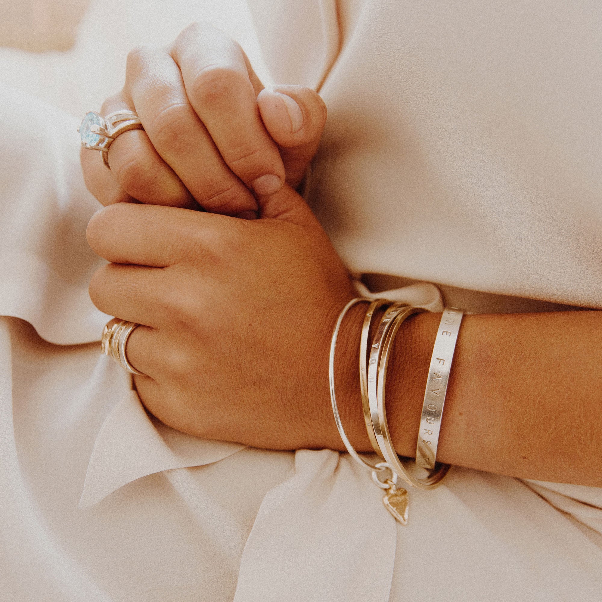 Silver Luxury Signature Bangle