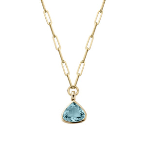 MARELLA Gold Aquamarine Trace Chain Necklace