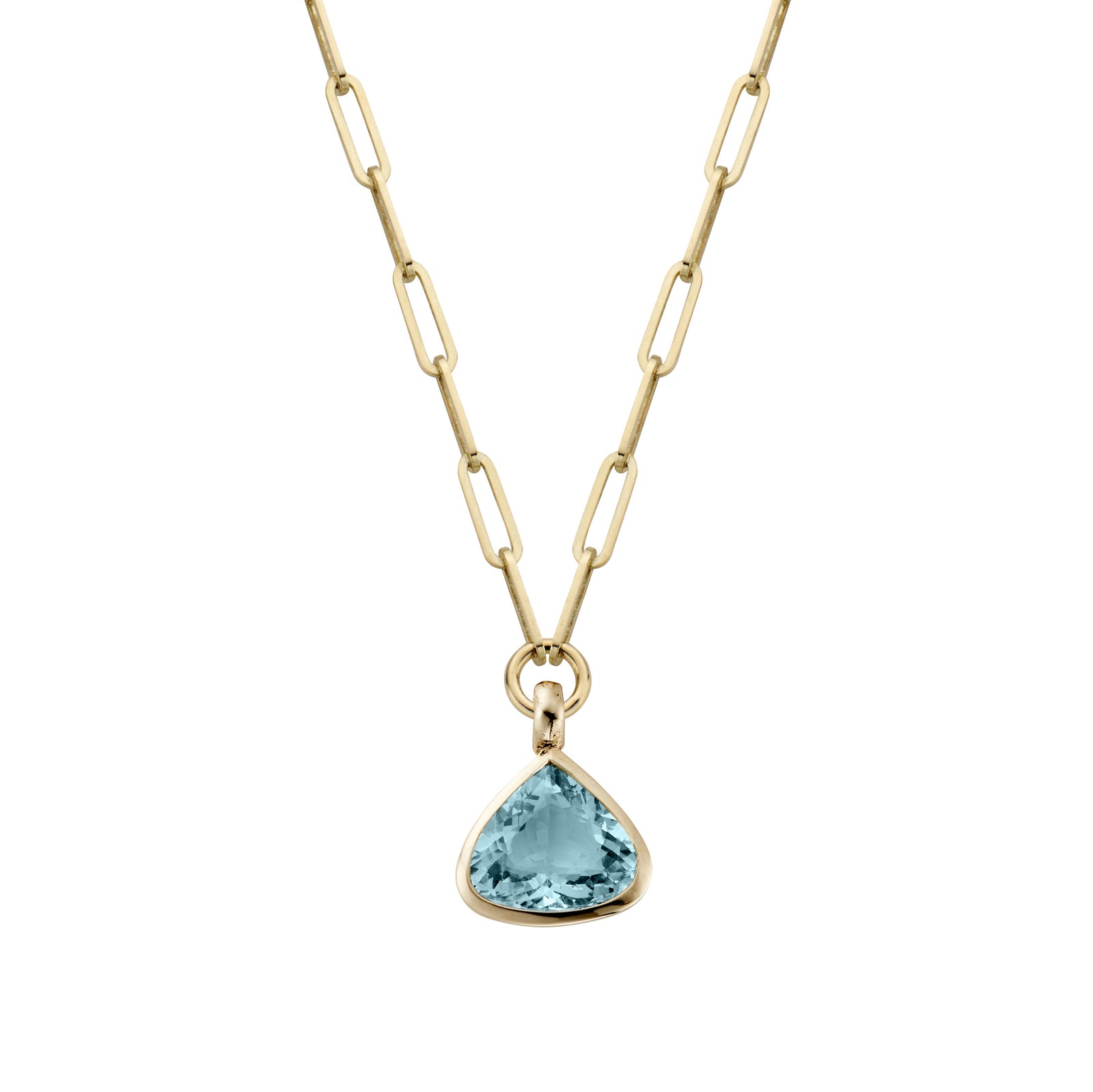 MARELLA Gold Aquamarine Trace Chain Necklace