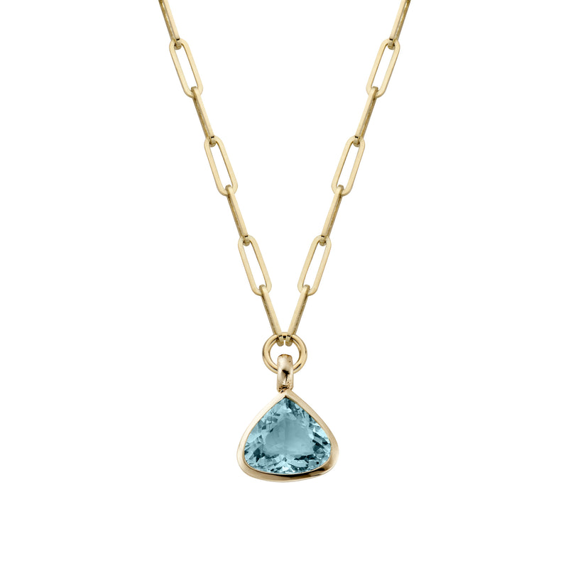MARELLA Gold Aquamarine Trace Chain Necklace