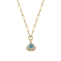 MARELLA Gold Aquamarine Trace Chain Necklace