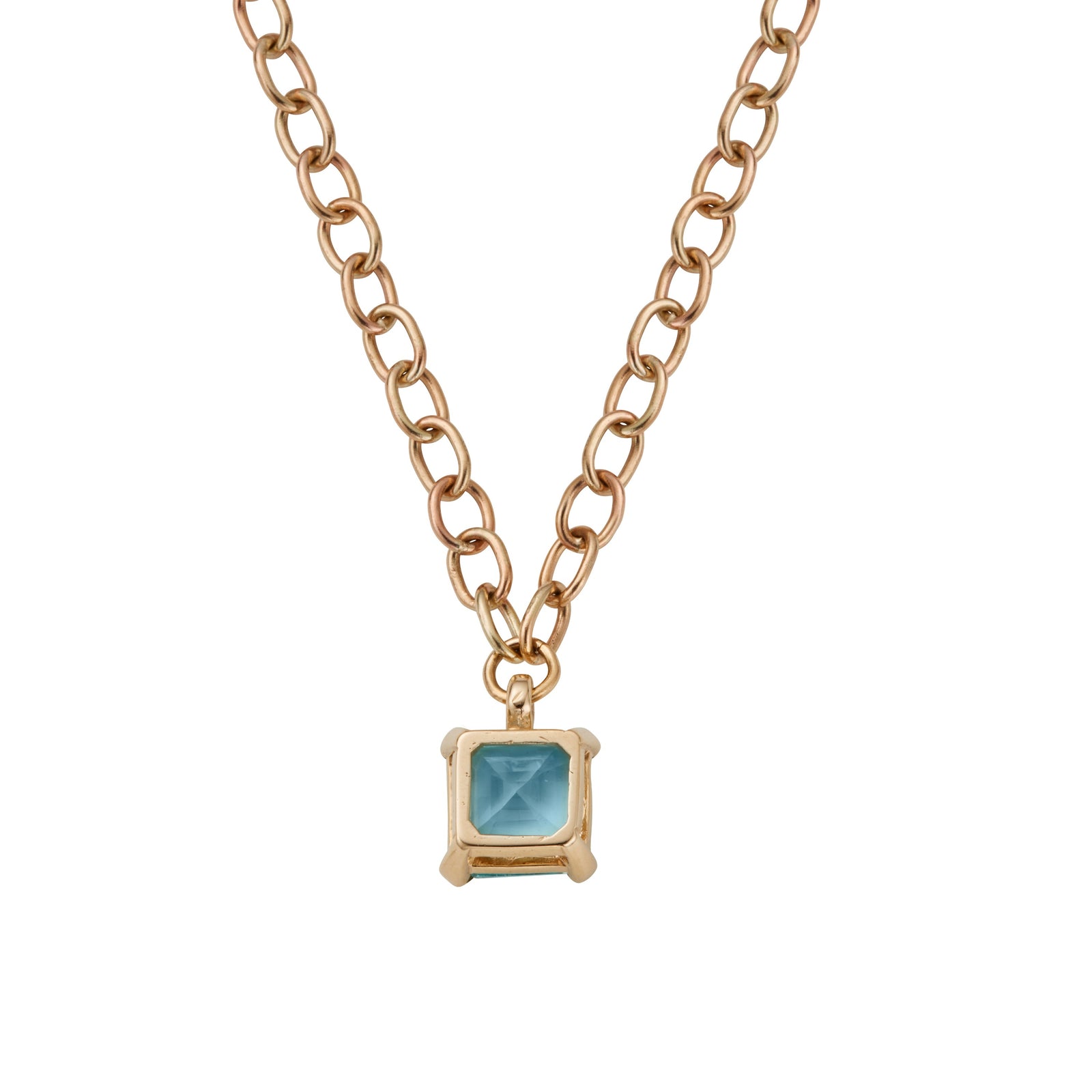 WATER OF THE SEA Gold Aquamarine Necklace
