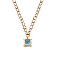WATER OF THE SEA Gold Aquamarine Necklace