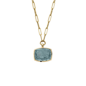 MARVALI Gold Aquamarine Necklace - BROKEN