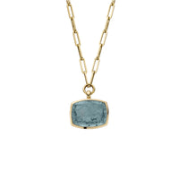 MARVALI Gold Aquamarine Necklace - BROKEN