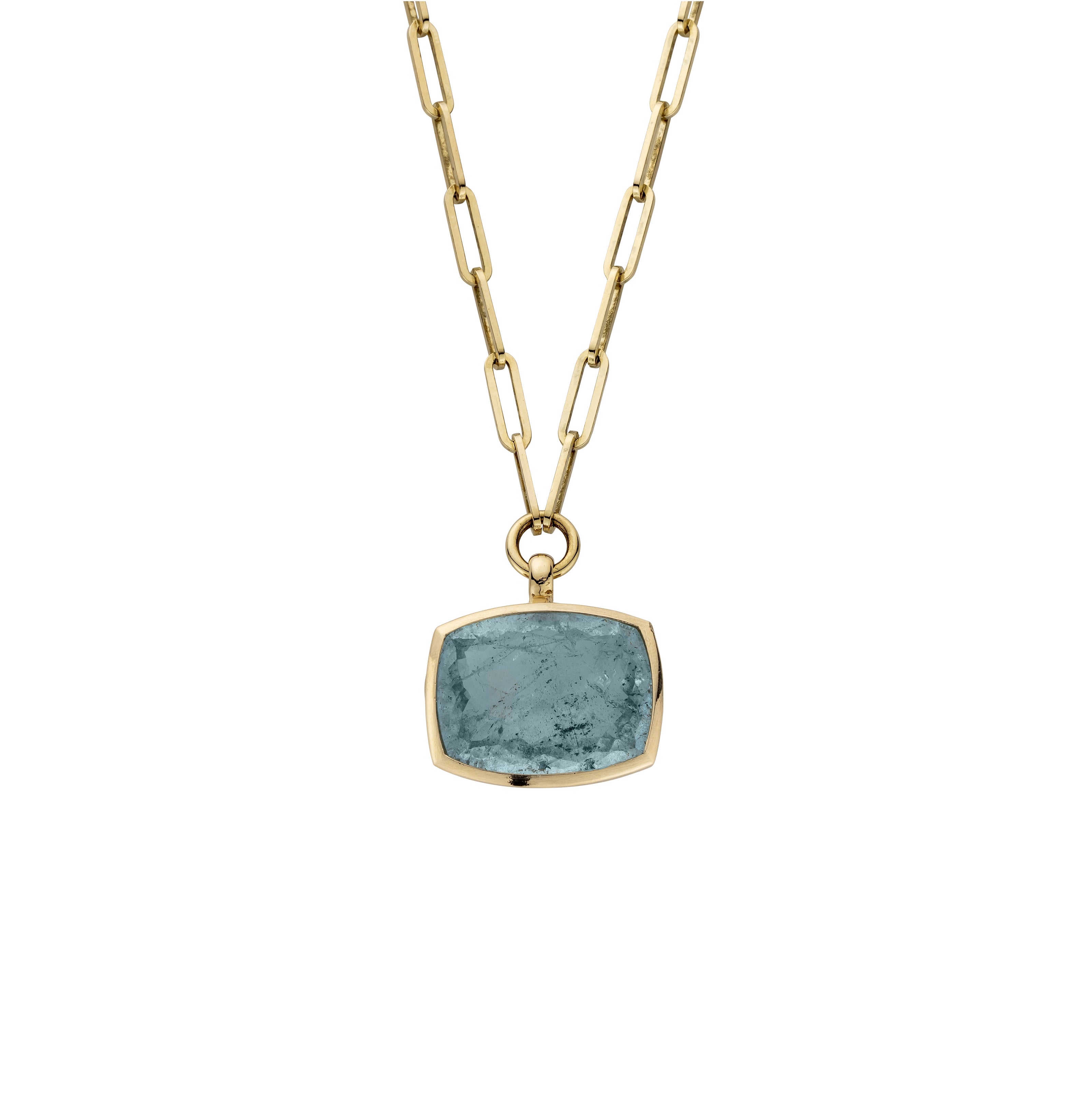 MARVALI Gold Aquamarine Necklace - BROKEN