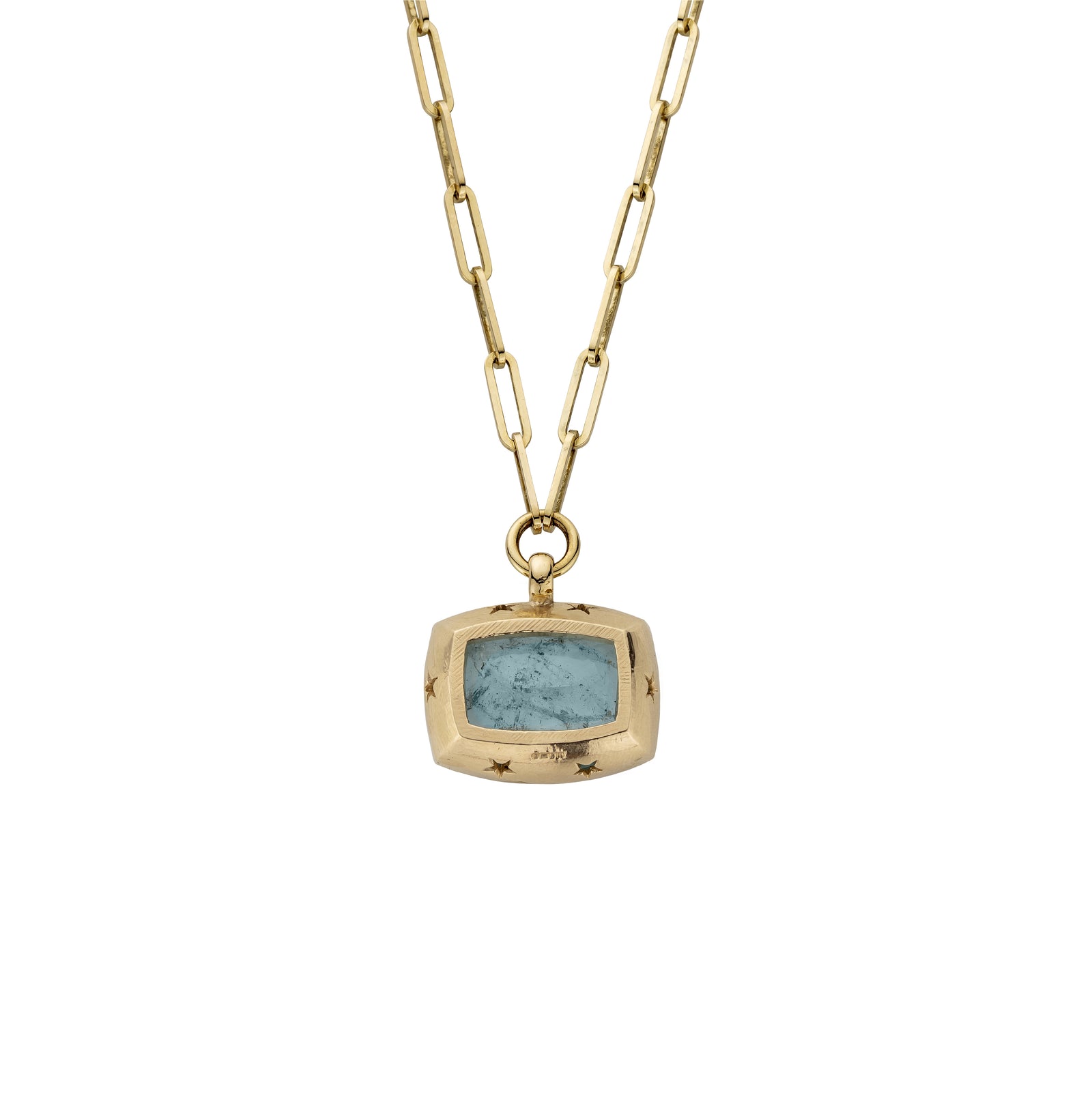 MARVALI Gold Aquamarine Necklace - BROKEN