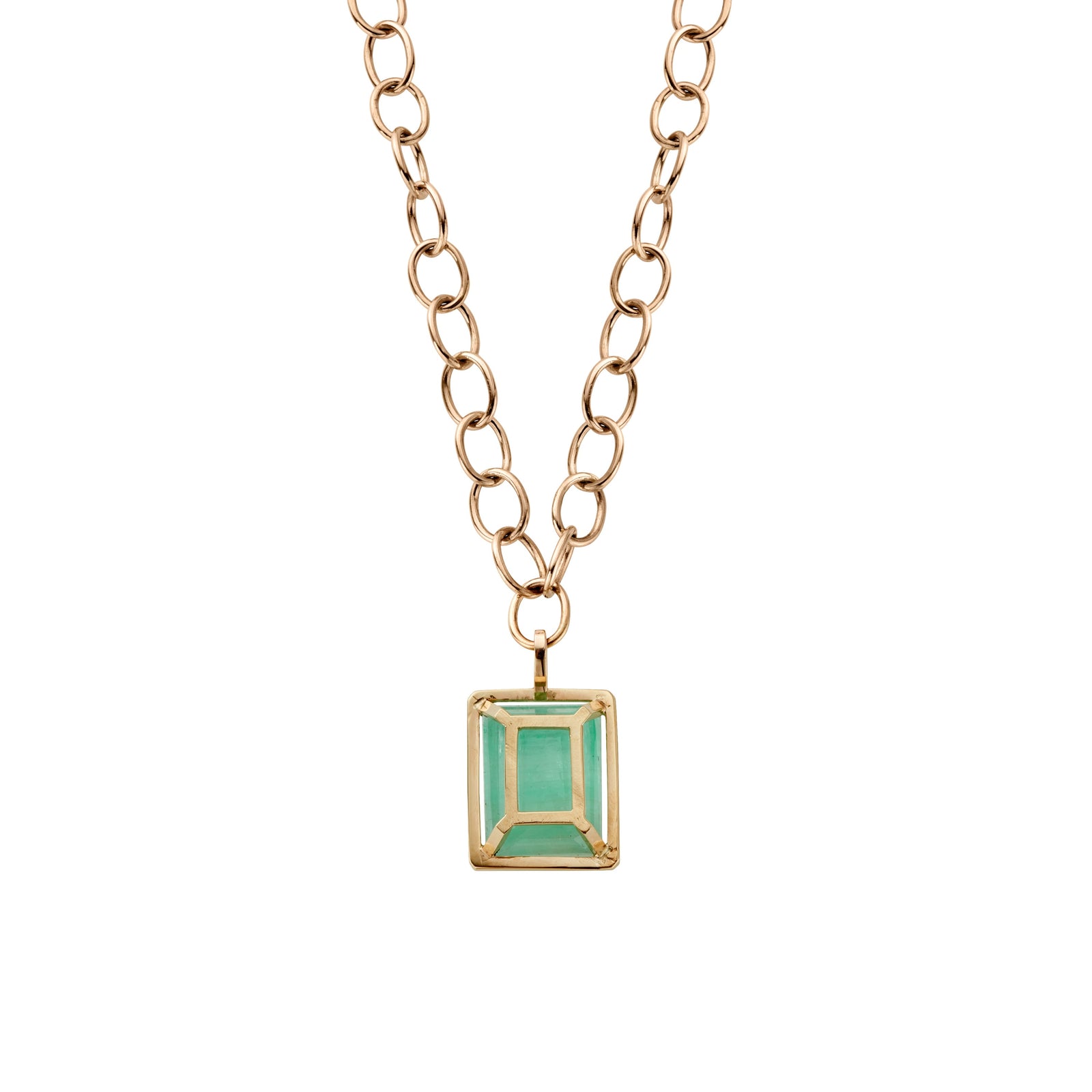 MAUNA LOA Gold Emerald Necklace