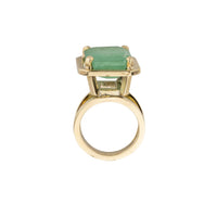 MAUNA LOA Large Gold Emerald Ring