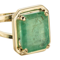 MAUNA LOA Large Gold Emerald Ring