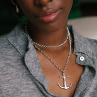 Silver Maxi Anchor Necklace