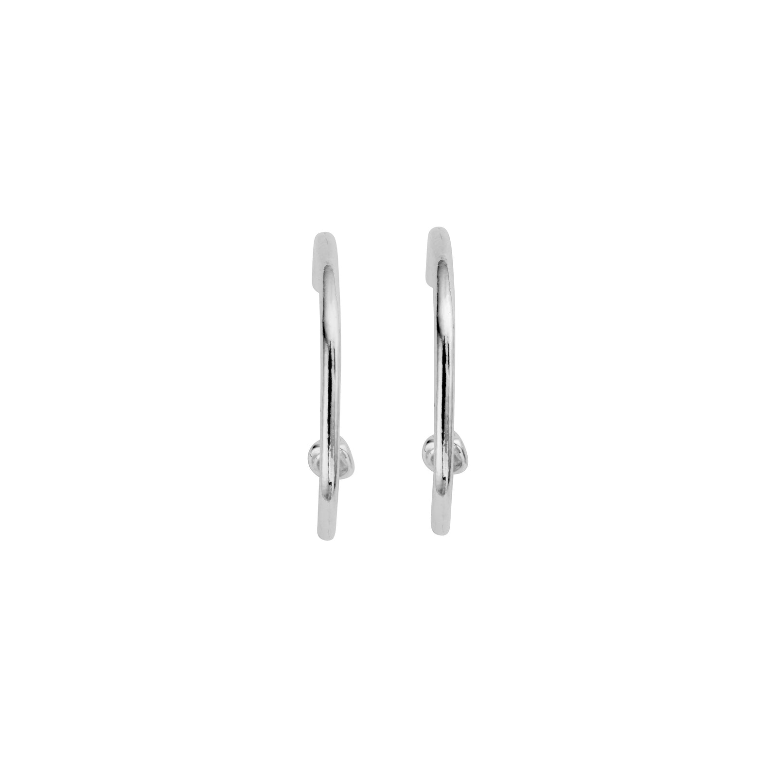 Silver Maxi Cupid Hoop Earrings