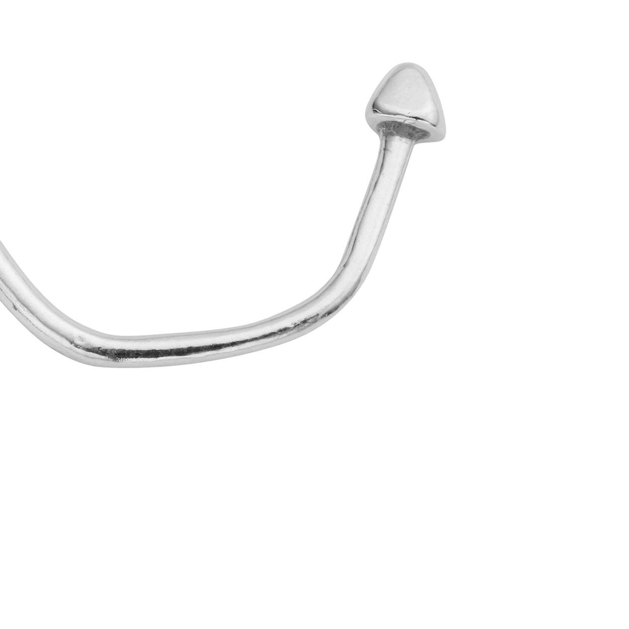 Silver Single Maxi Cupid Hoop Earring