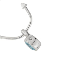 Maxi Cupid Hoops With Blue Topaz Baby Treasure Earring Charms