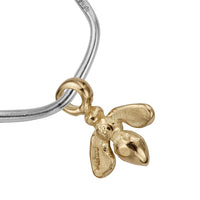 Silver Maxi Cupid Hoops With Gold Mini Honey Bee Charms