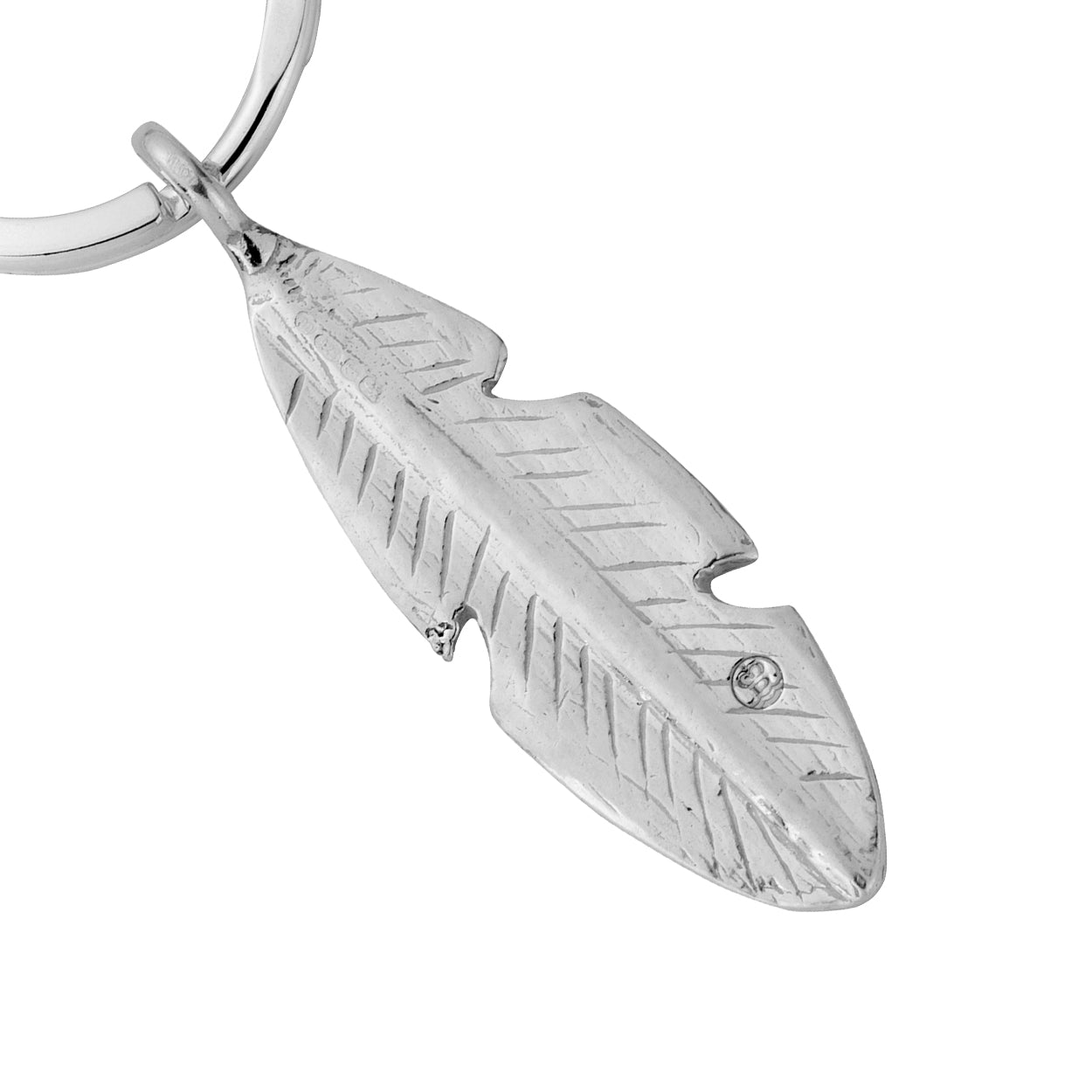 Silver Maxi Feather Charm