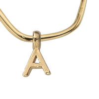 9ct Gold Maxi Cupid Hoop Earrings with Alphabet Charms 