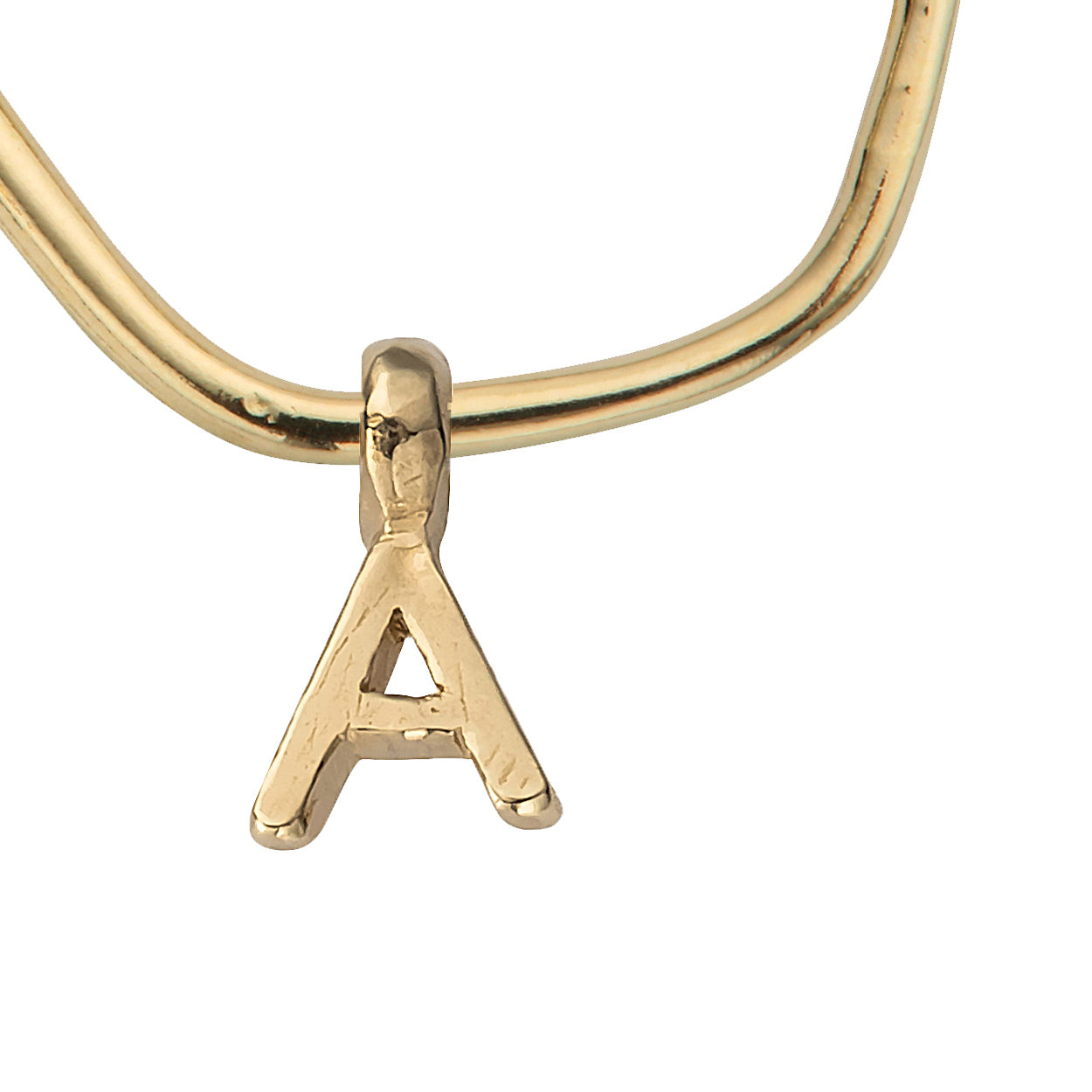 Gold Maxi Cupid Hoops with Alphabet Charms