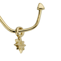 Gold Maxi Cupid Hoops With Baby North Star Charms