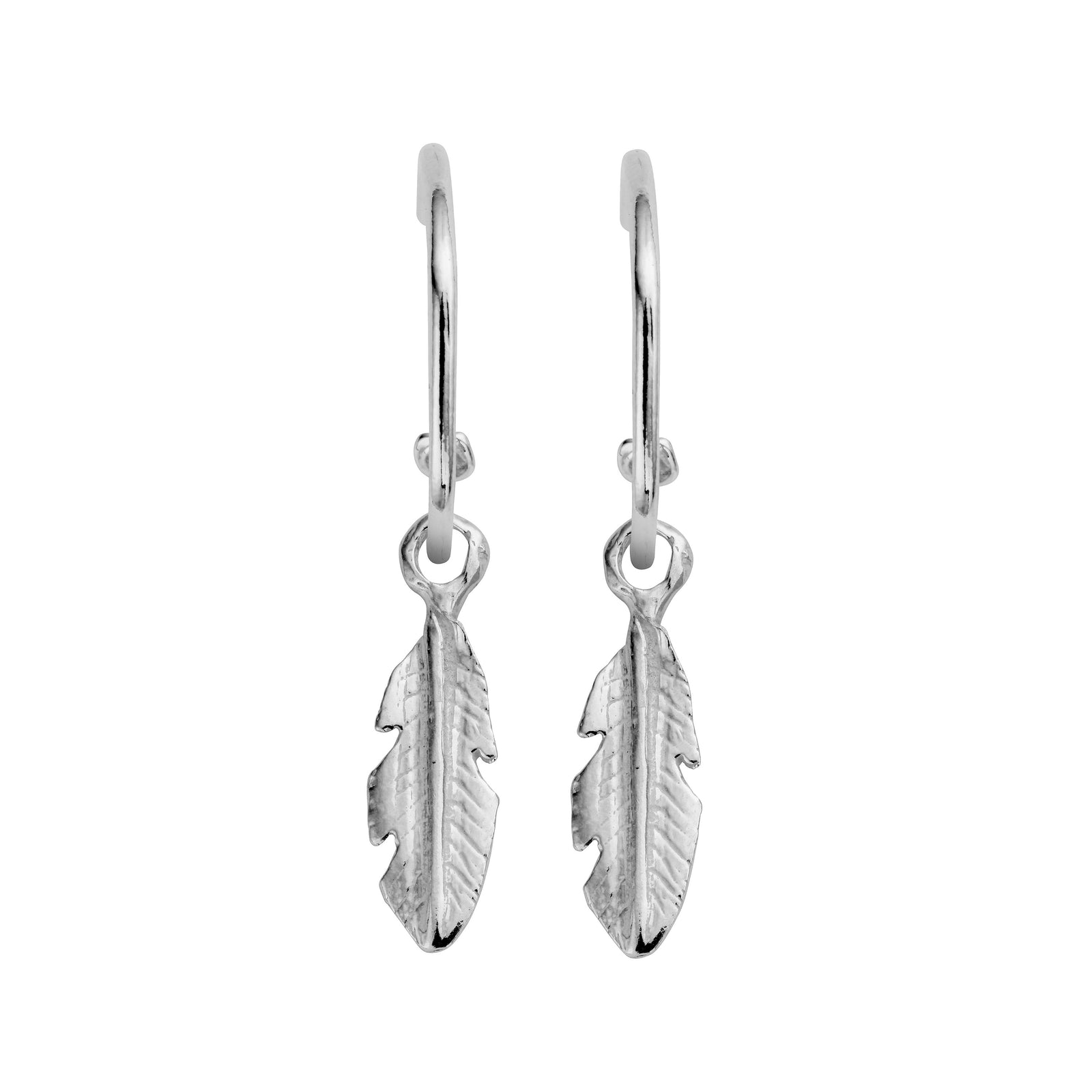 Maxi Cupid Hoops With Medium Feather Charms