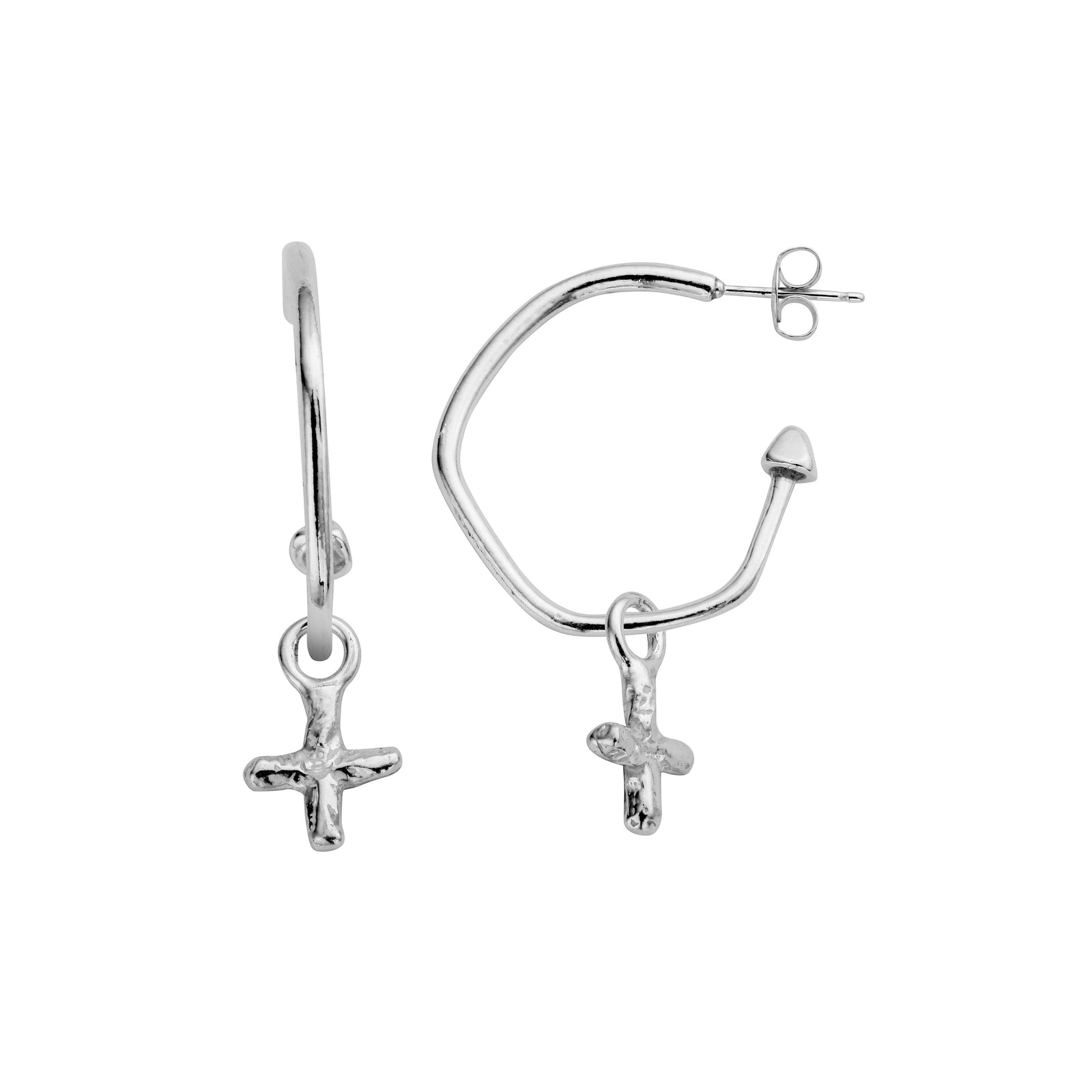 Maxi Cupid Hoops With Mini Kiss Charms