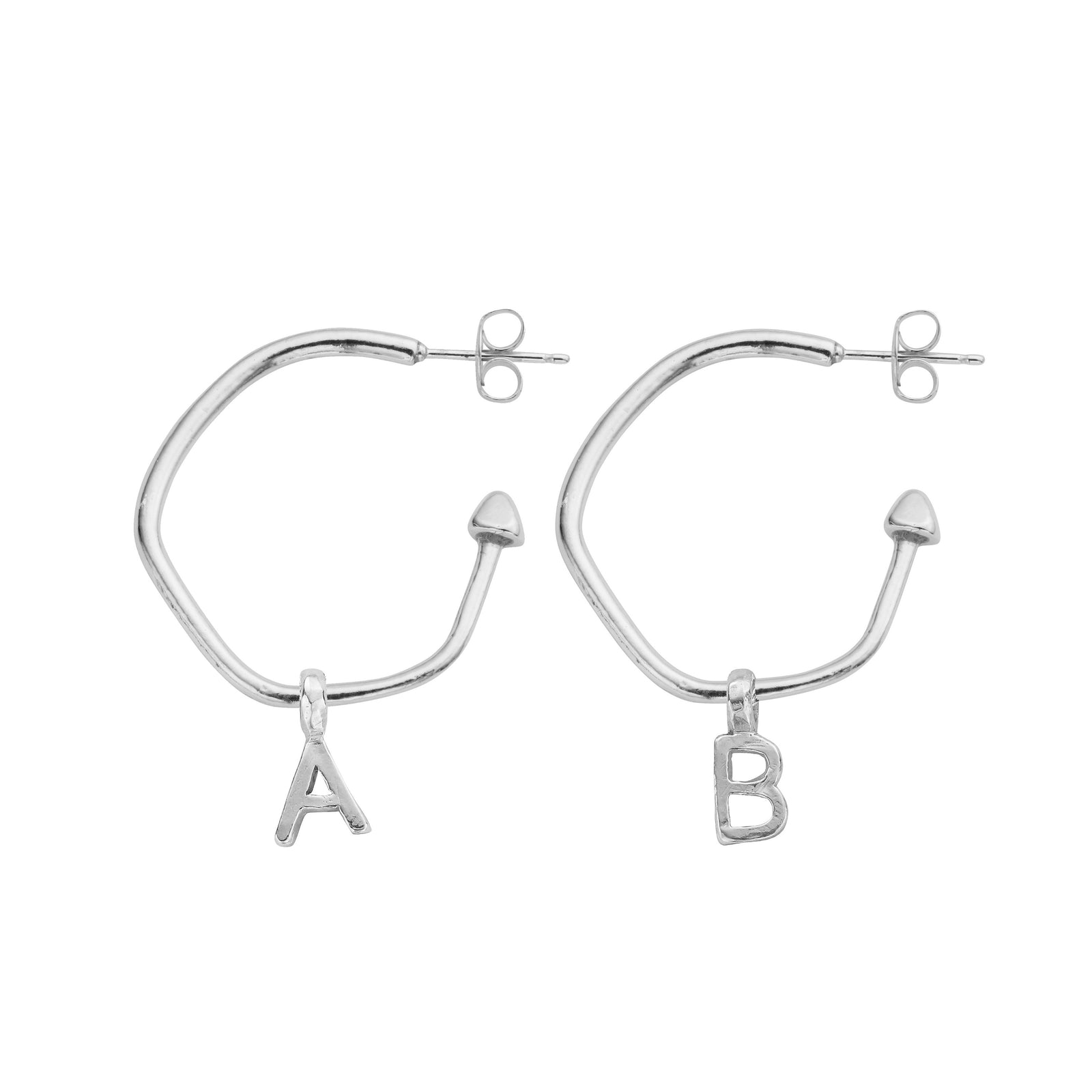 Maxi Cupid Hoops with Alphabet Charms