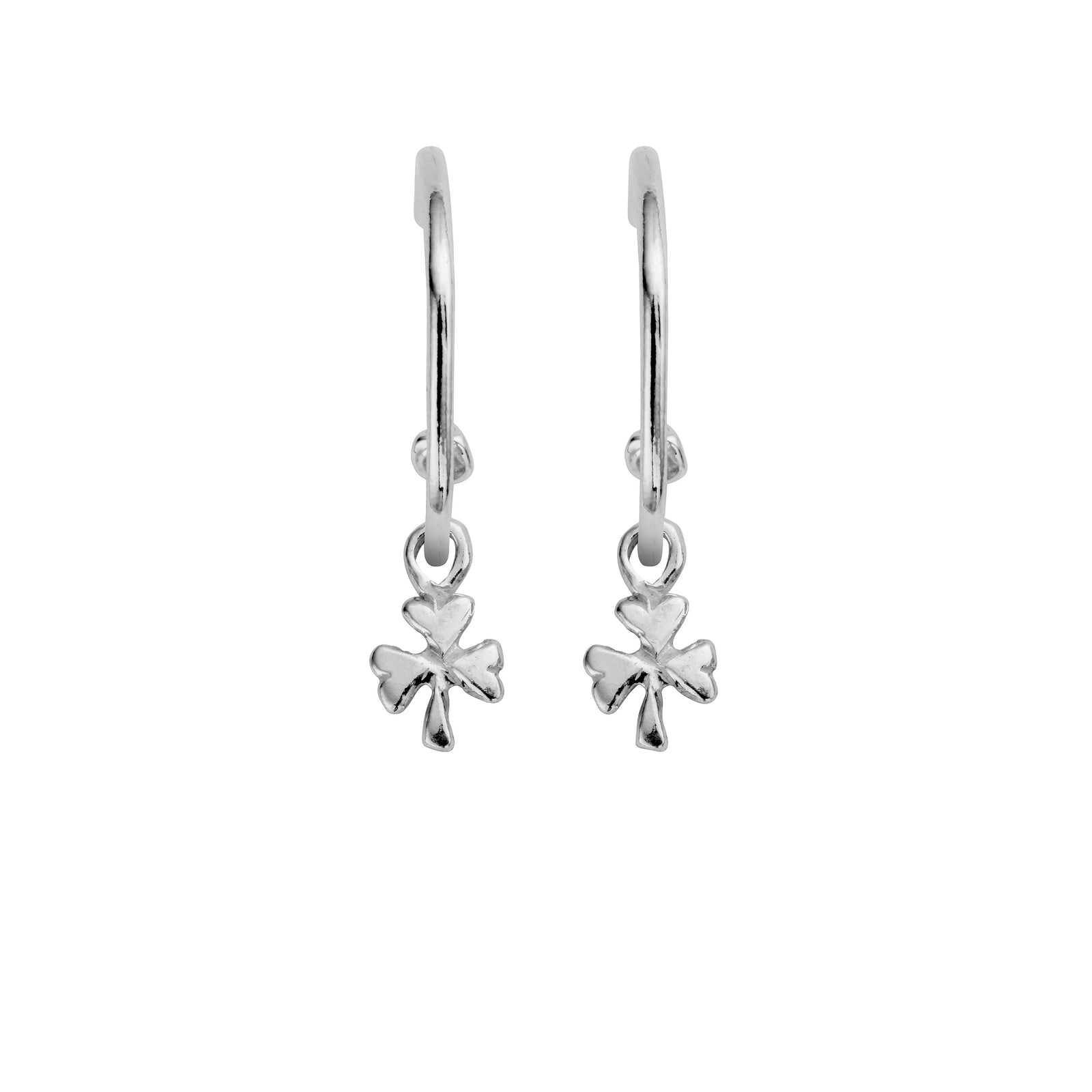 Maxi Cupid Hoops With Baby Shamrock Charms