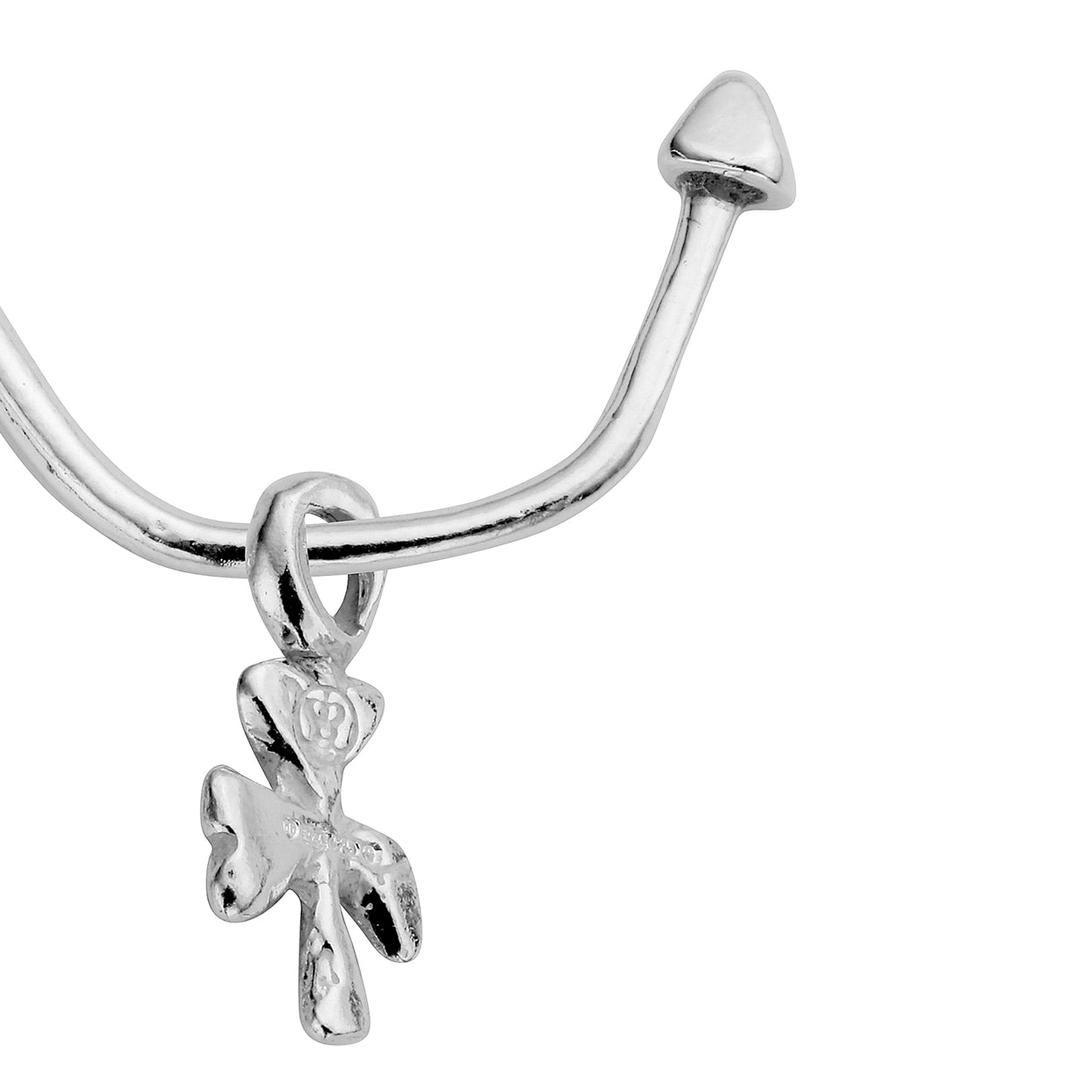 Maxi Cupid Hoops With Baby Shamrock Charms