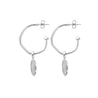 Maxi Cupid Hoops With Mini Feather Charms