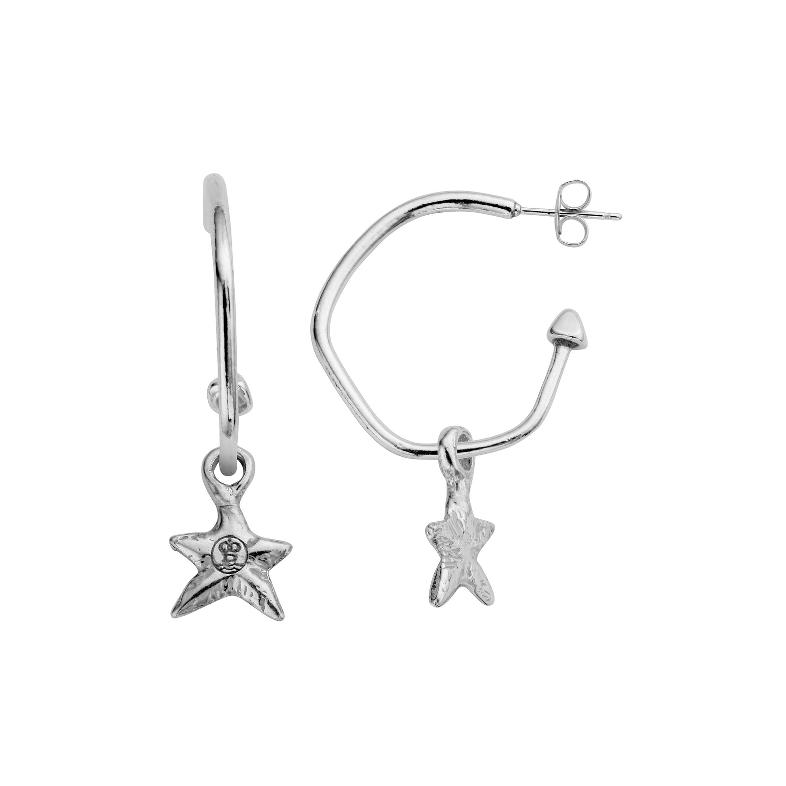Maxi Cupid Hoops With Mini Star Charms
