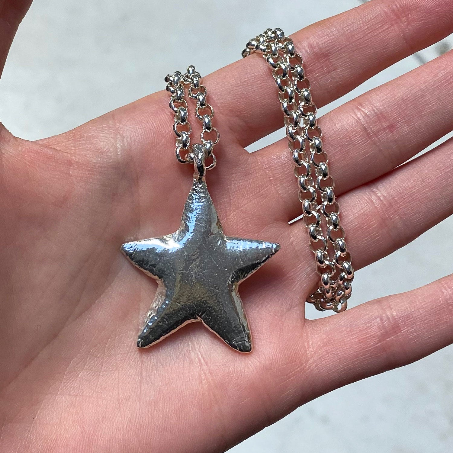 Silver Original 18" Maxi Star Necklace