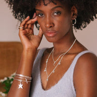 Silver Maxi Star Bangle