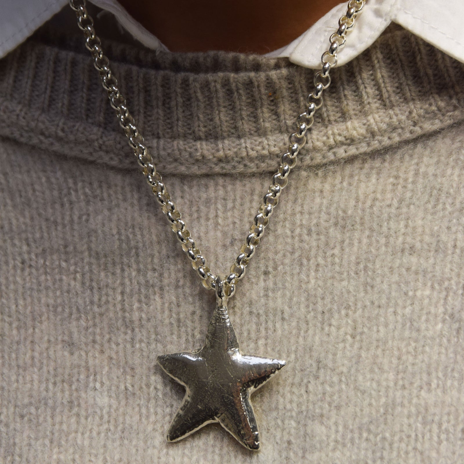 Silver Original 18" Maxi Star Necklace