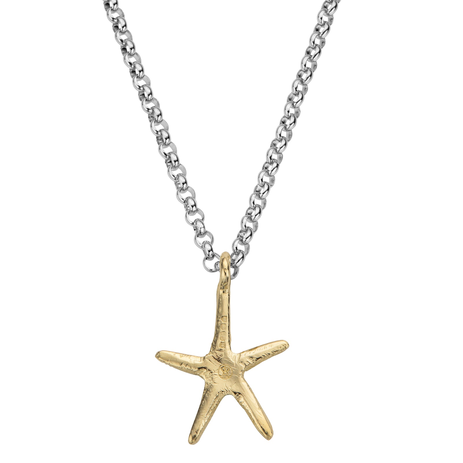 Gold and Silver Maxi Star Necklace - 26"