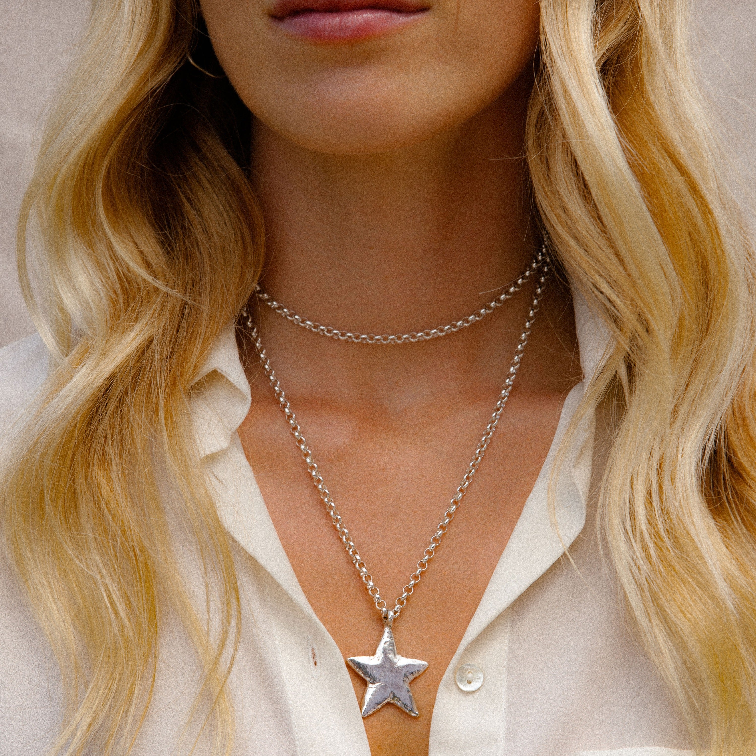 Silver Maxi Star Necklace