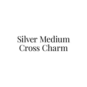 Silver Medium Cross Charm
