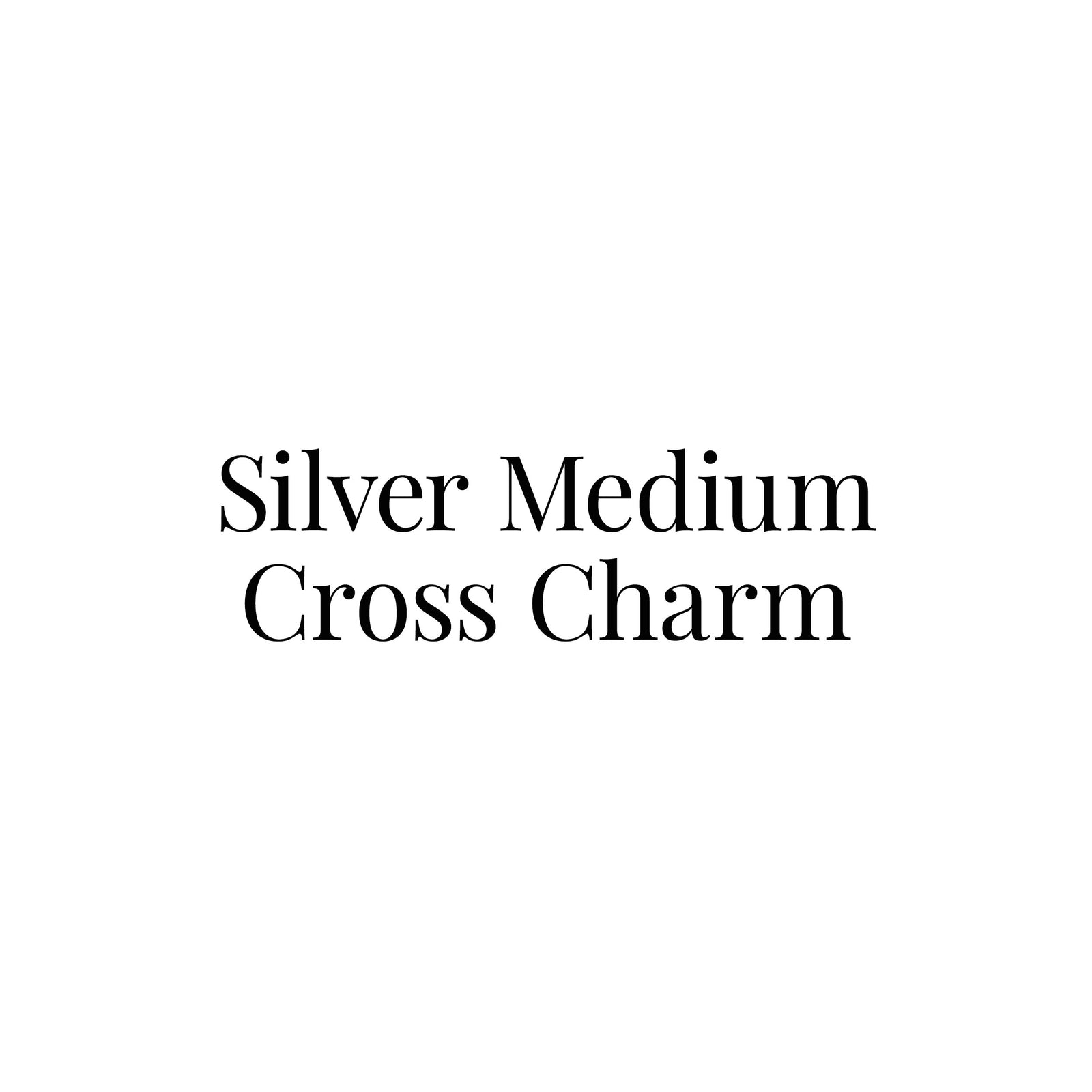 Silver Medium Cross Charm