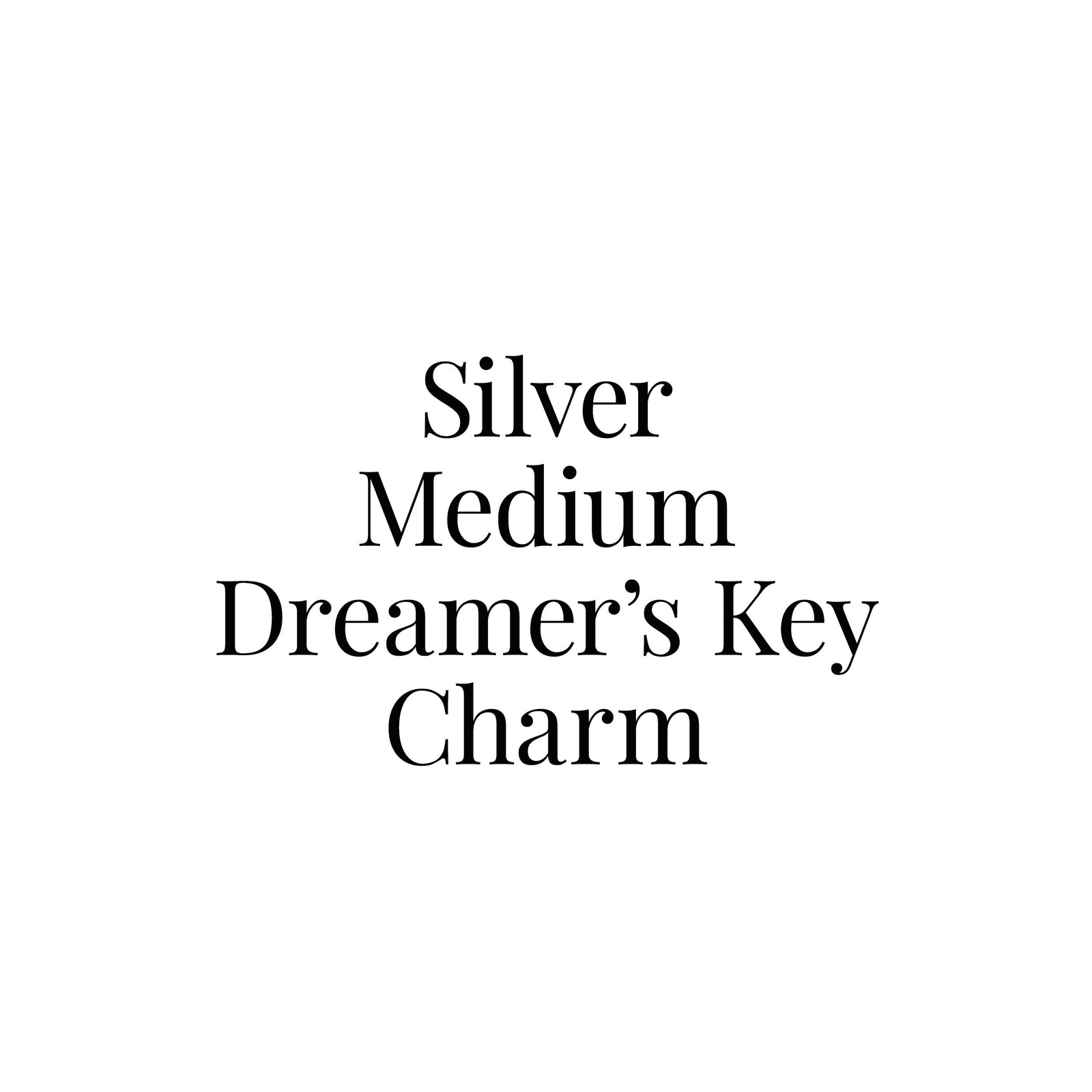 Silver Medium Dreamer's Key Charm