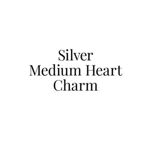 Silver Medium Heart Charm