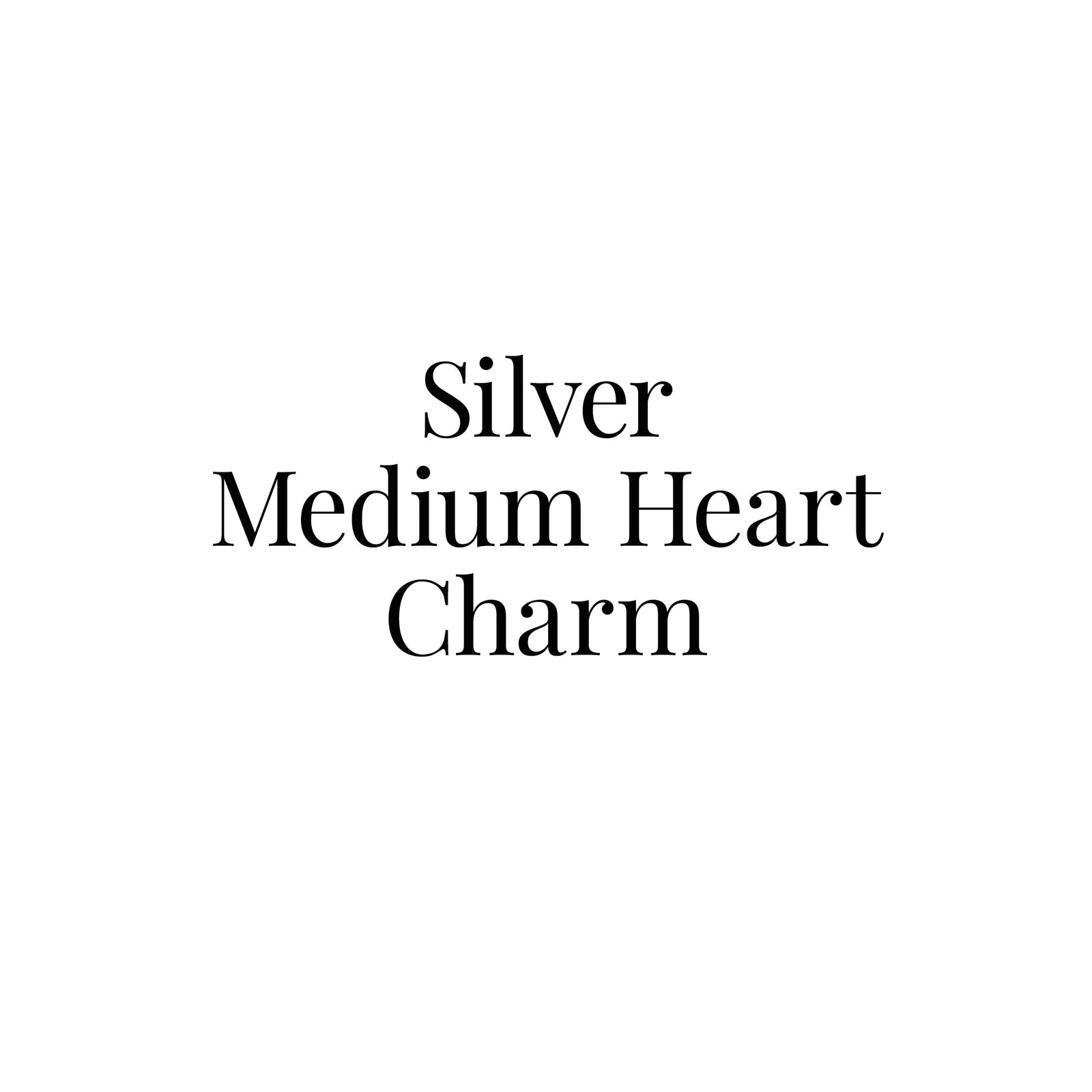 Silver Medium Heart Charm