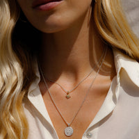 Silver Medium St Christopher Necklace