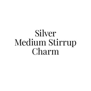 Silver Medium Stirrup Charm