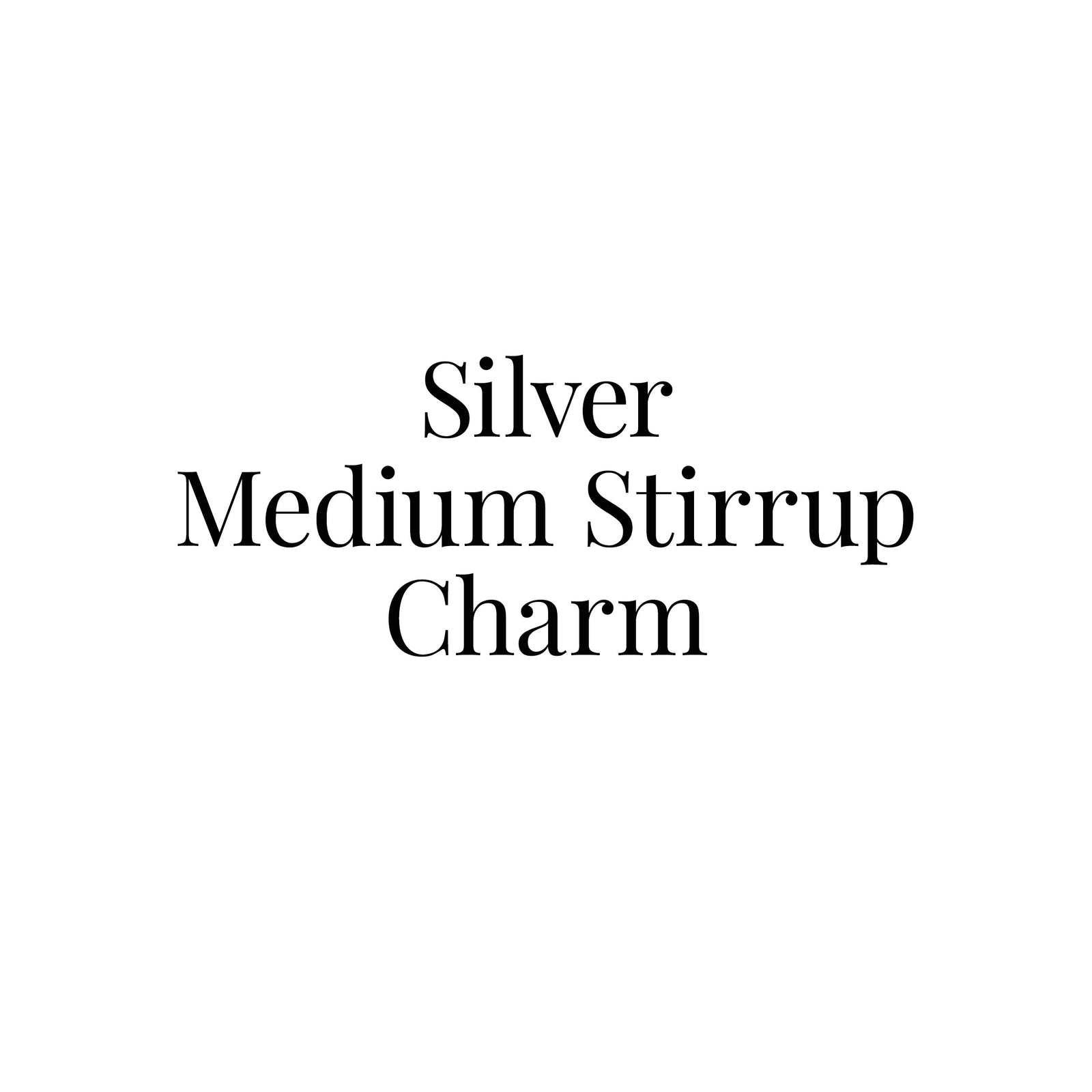 Silver Medium Stirrup Charm