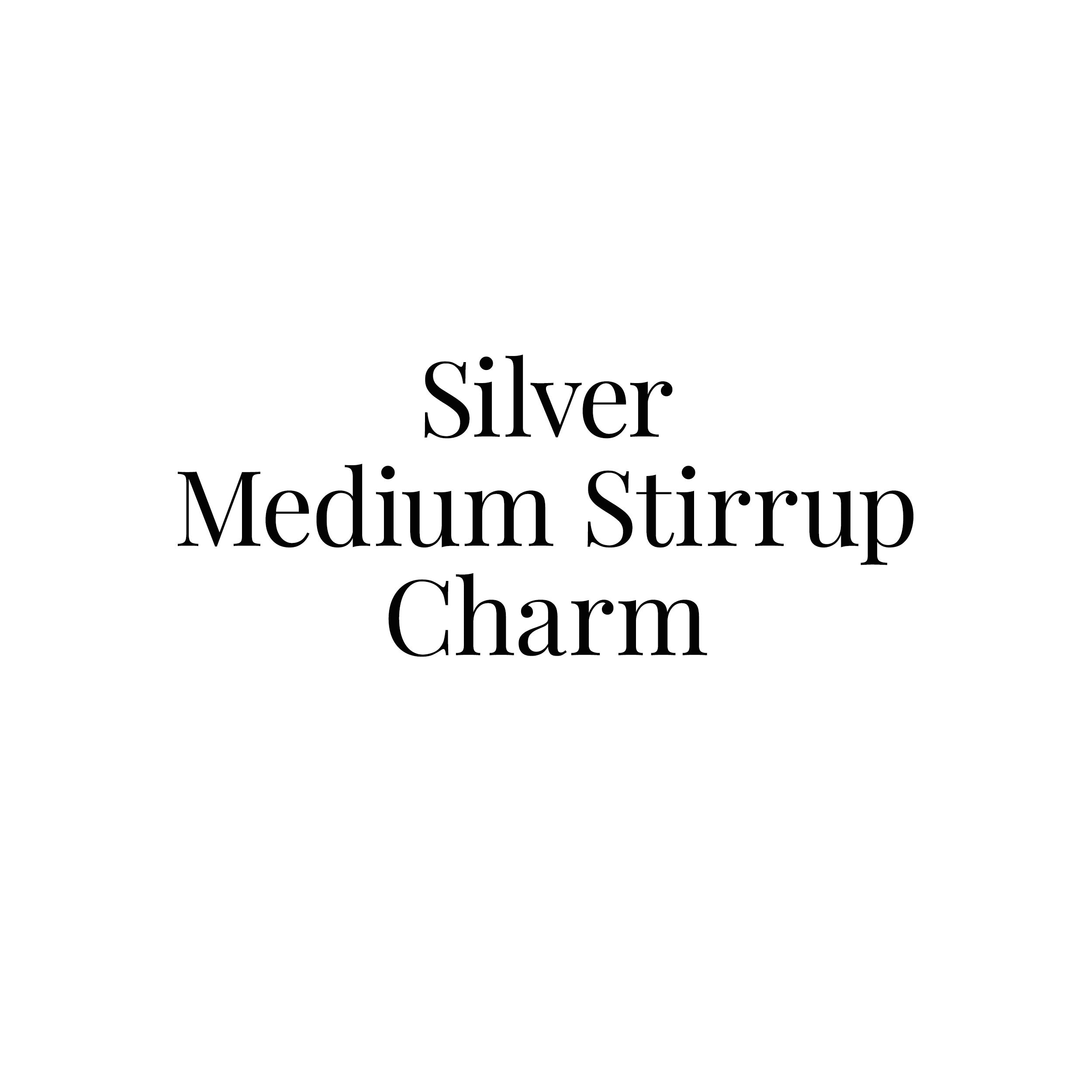 Silver Medium Stirrup Charm