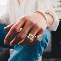 Men's Gold Midi Posey Ring