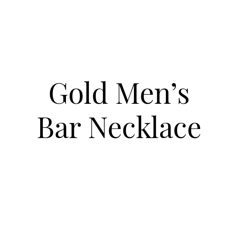 Gold Men's Bar Necklace
