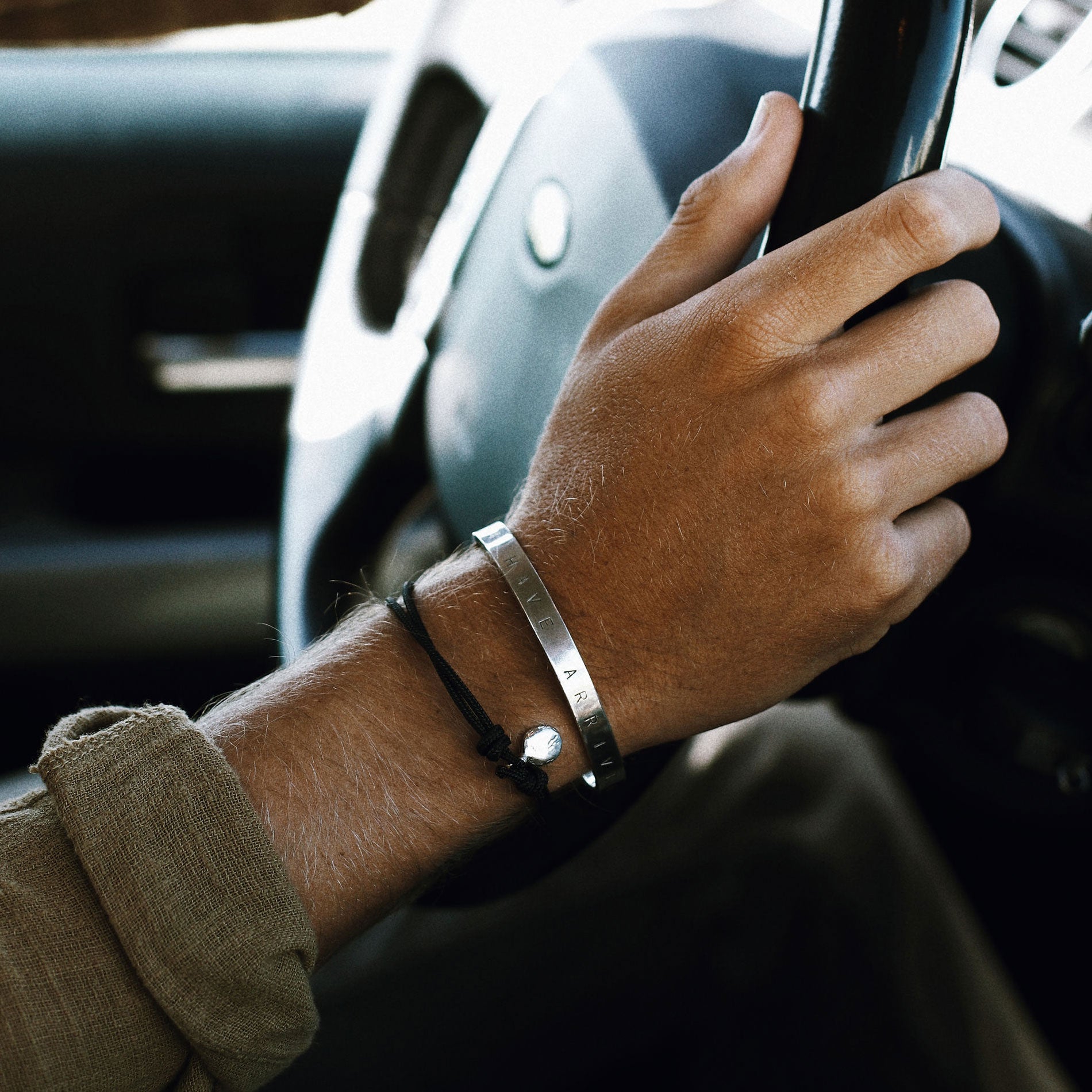 Men's Silver Luxury Signature Bangle
